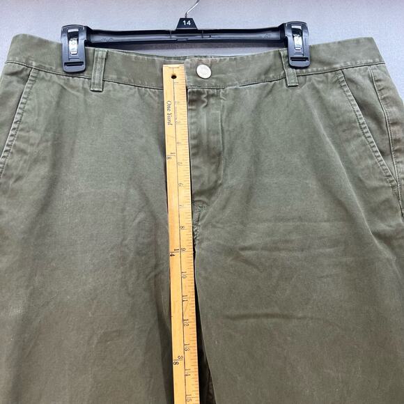 Tailor Vintage Pants Men's 36x32 Olive Green Straight Fit Chino Preppy Normcore - Picture 4 of 15